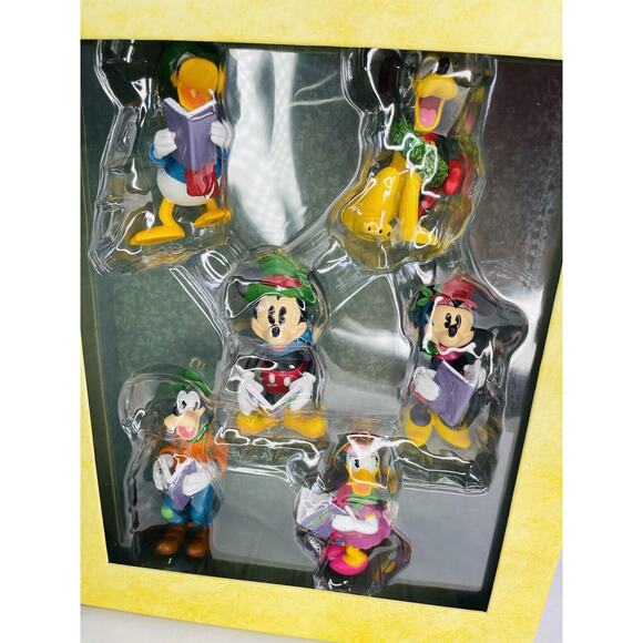 Disney Christmas Carolers Storybook Ornament Set Mickey Minnie Mouse Pluto - Picture 6 of 10
